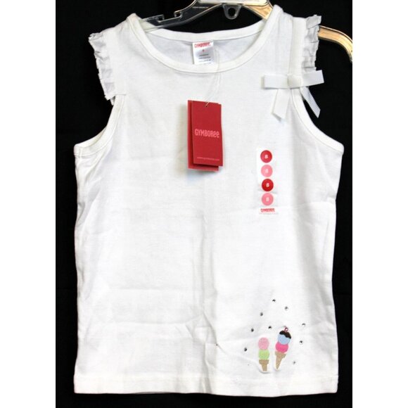 2008 Gymboree Ice Cream Social Easter Tank Top sz 8 NWT Girls Rhinestone Bow - Picture 1 of 8
